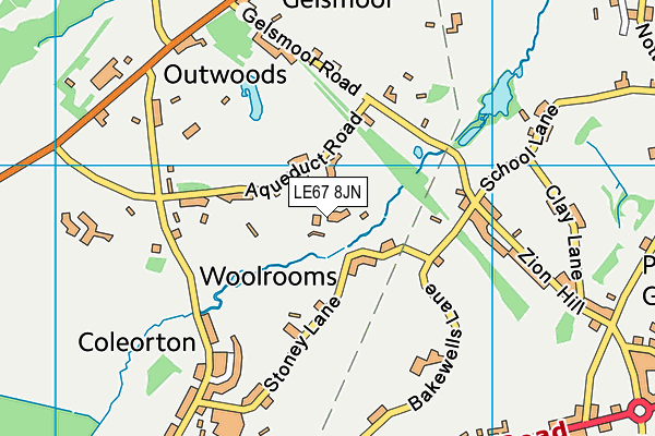 LE67 8JN map - OS VectorMap District (Ordnance Survey) LE67 8JN map - OS VectorMap District (Ordnance Survey)