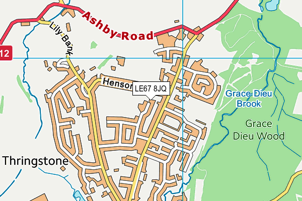 LE67 8JQ map - OS VectorMap District (Ordnance Survey) LE67 8JQ map - OS VectorMap District (Ordnance Survey)