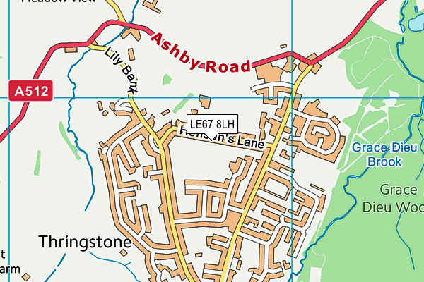 LE67 8LH map - OS VectorMap District (Ordnance Survey) LE67 8LH map - OS VectorMap District (Ordnance Survey)
