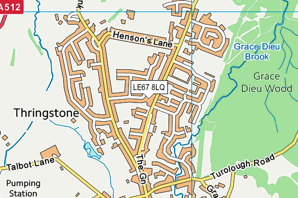 LE67 8LQ map - OS VectorMap District (Ordnance Survey) LE67 8LQ map - OS VectorMap District (Ordnance Survey)