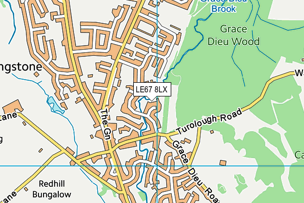 LE67 8LX map - OS VectorMap District (Ordnance Survey) LE67 8LX map - OS VectorMap District (Ordnance Survey)