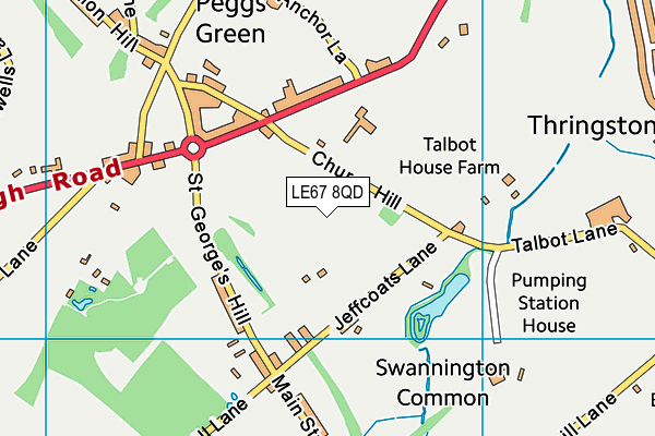 LE67 8QD map - OS VectorMap District (Ordnance Survey) LE67 8QD map - OS VectorMap District (Ordnance Survey)