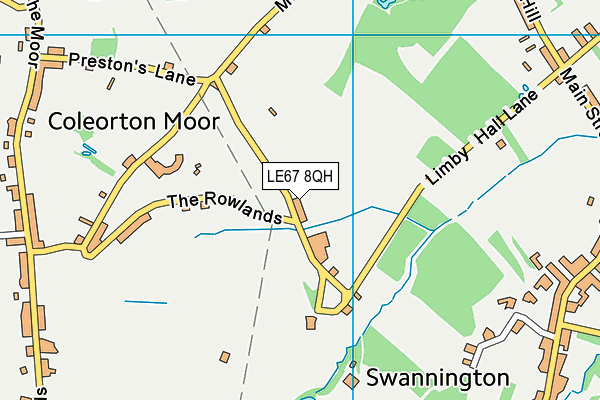 LE67 8QH map - OS VectorMap District (Ordnance Survey) LE67 8QH map - OS VectorMap District (Ordnance Survey)