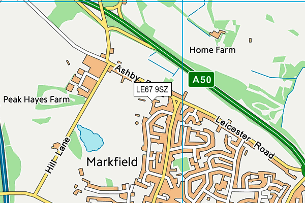 LE67 9SZ map - OS VectorMap District (Ordnance Survey) LE67 9SZ map - OS VectorMap District (Ordnance Survey)
