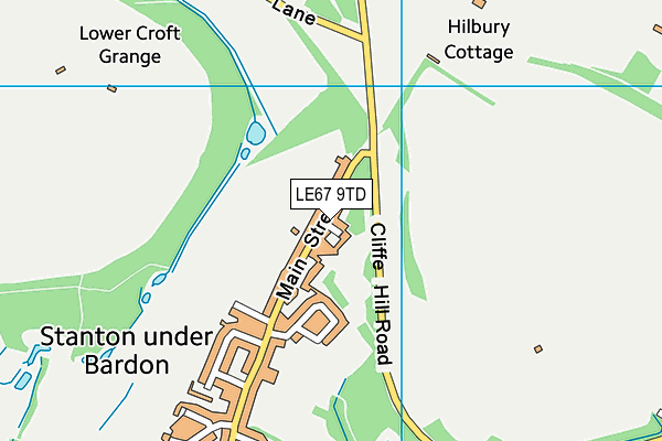 LE67 9TD map - OS VectorMap District (Ordnance Survey) LE67 9TD map - OS VectorMap District (Ordnance Survey)