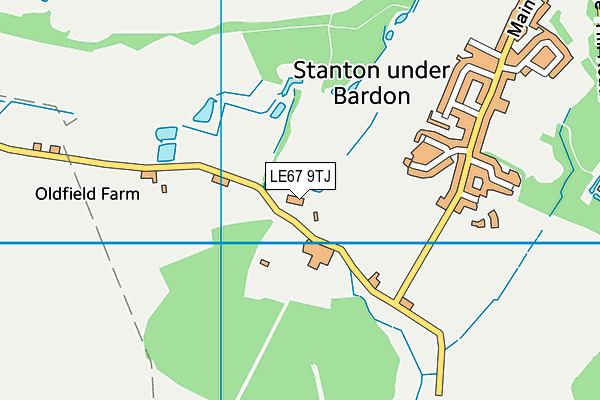 LE67 9TJ map - OS VectorMap District (Ordnance Survey) LE67 9TJ map - OS VectorMap District (Ordnance Survey)