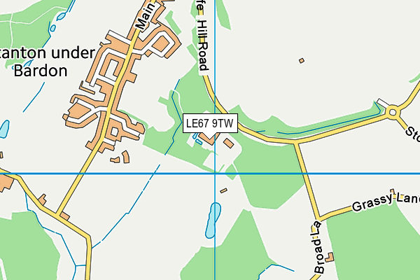 LE67 9TW map - OS VectorMap District (Ordnance Survey) LE67 9TW map - OS VectorMap District (Ordnance Survey)