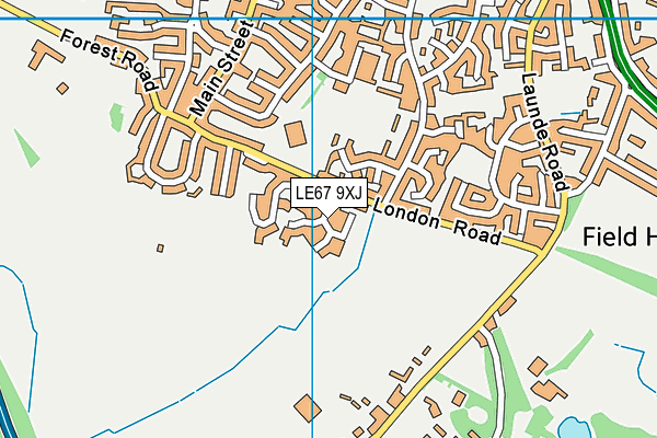 LE67 9XJ map - OS VectorMap District (Ordnance Survey) LE67 9XJ map - OS VectorMap District (Ordnance Survey)