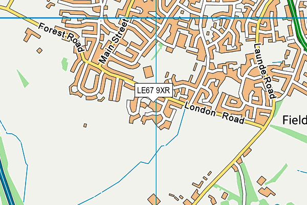 LE67 9XR map - OS VectorMap District (Ordnance Survey) LE67 9XR map - OS VectorMap District (Ordnance Survey)