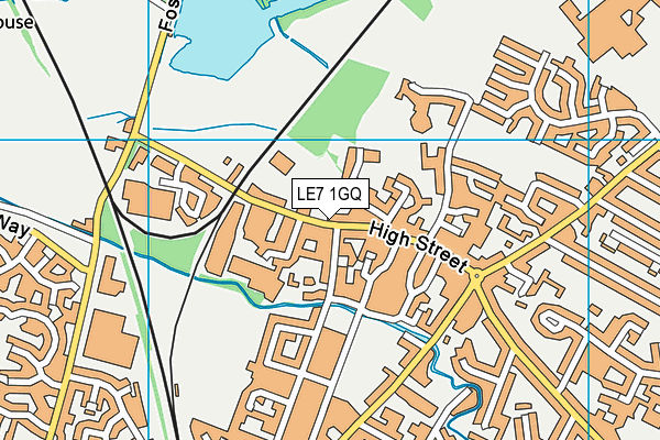LE7 1GQ map - OS VectorMap District (Ordnance Survey) LE7 1GQ map - OS VectorMap District (Ordnance Survey)
