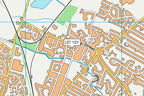LE7 1GY map - OS VectorMap District (Ordnance Survey) LE7 1GY map - OS VectorMap District (Ordnance Survey)