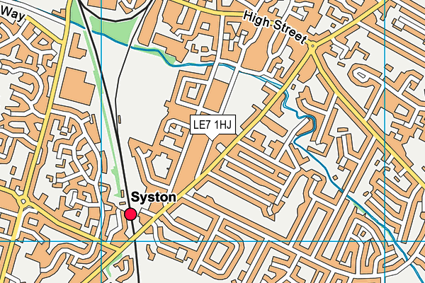 LE7 1HJ map - OS VectorMap District (Ordnance Survey) LE7 1HJ map - OS VectorMap District (Ordnance Survey)