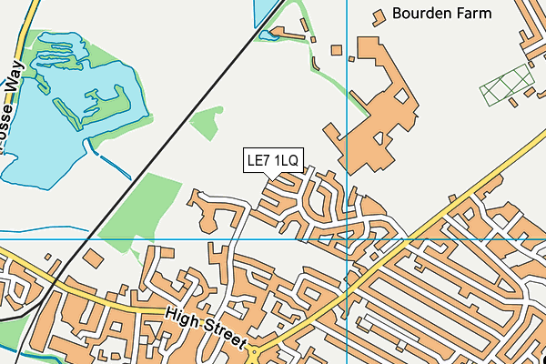 LE7 1LQ map - OS VectorMap District (Ordnance Survey) LE7 1LQ map - OS VectorMap District (Ordnance Survey)