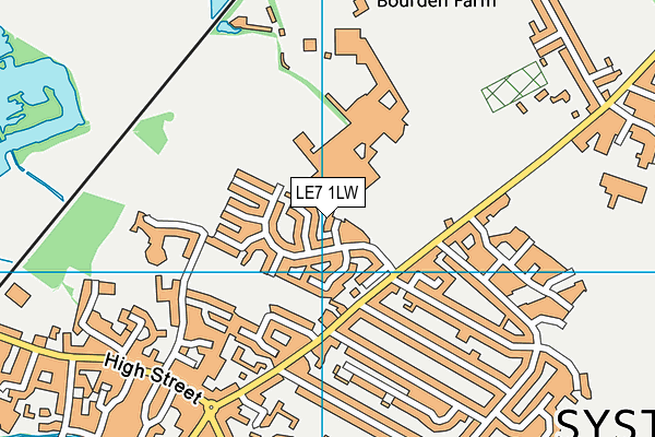LE7 1LW map - OS VectorMap District (Ordnance Survey) LE7 1LW map - OS VectorMap District (Ordnance Survey)