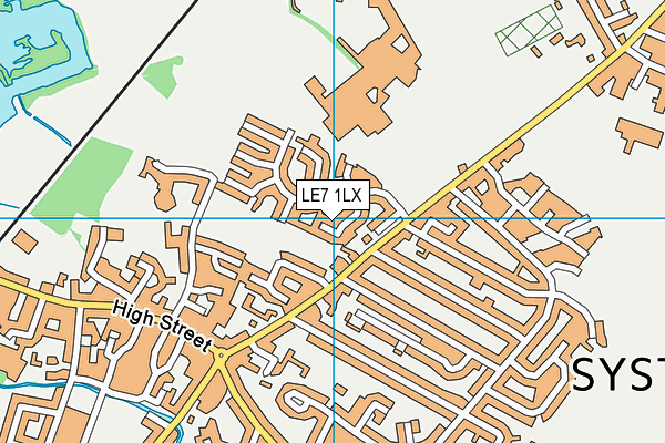 LE7 1LX map - OS VectorMap District (Ordnance Survey) LE7 1LX map - OS VectorMap District (Ordnance Survey)