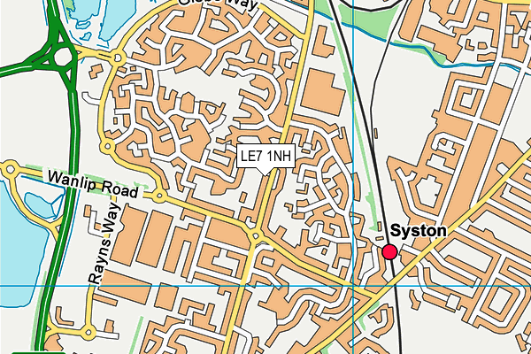 LE7 1NH map - OS VectorMap District (Ordnance Survey) LE7 1NH map - OS VectorMap District (Ordnance Survey)