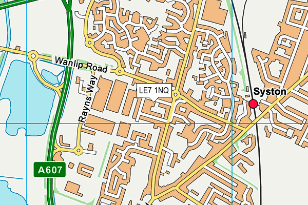 LE7 1NQ map - OS VectorMap District (Ordnance Survey) LE7 1NQ map - OS VectorMap District (Ordnance Survey)