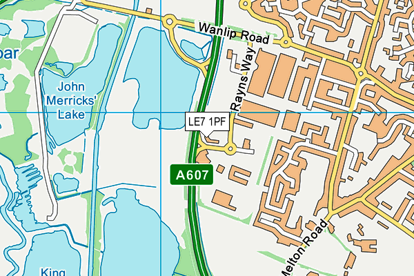 LE7 1PF map - OS VectorMap District (Ordnance Survey) LE7 1PF map - OS VectorMap District (Ordnance Survey)