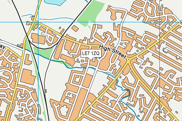LE7 1ZQ map - OS VectorMap District (Ordnance Survey) LE7 1ZQ map - OS VectorMap District (Ordnance Survey)