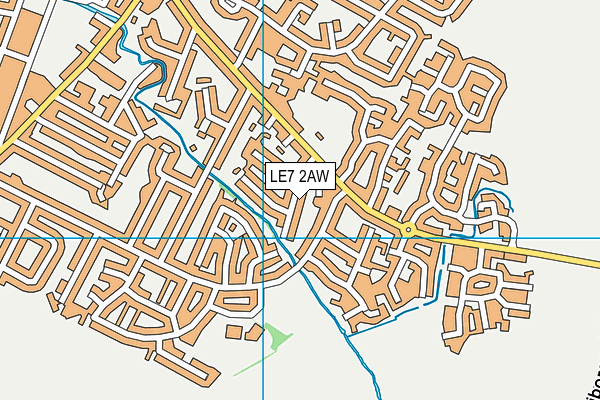 LE7 2AW map - OS VectorMap District (Ordnance Survey) LE7 2AW map - OS VectorMap District (Ordnance Survey)