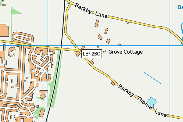 LE7 2BG map - OS VectorMap District (Ordnance Survey) LE7 2BG map - OS VectorMap District (Ordnance Survey)