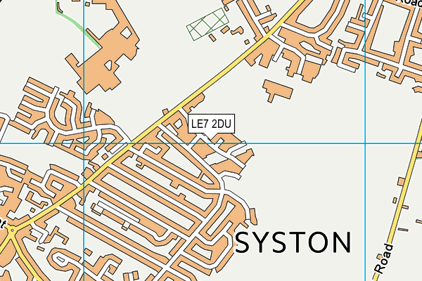 LE7 2DU map - OS VectorMap District (Ordnance Survey) LE7 2DU map - OS VectorMap District (Ordnance Survey)