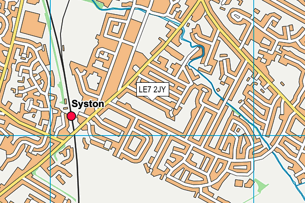 LE7 2JY map - OS VectorMap District (Ordnance Survey) LE7 2JY map - OS VectorMap District (Ordnance Survey)