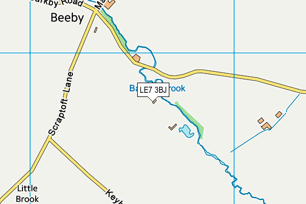LE7 3BJ map - OS VectorMap District (Ordnance Survey) LE7 3BJ map - OS VectorMap District (Ordnance Survey)