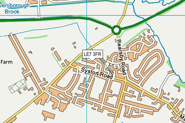 LE7 3FR map - OS VectorMap District (Ordnance Survey) LE7 3FR map - OS VectorMap District (Ordnance Survey)