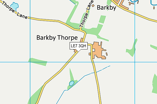LE7 3QH map - OS VectorMap District (Ordnance Survey) LE7 3QH map - OS VectorMap District (Ordnance Survey)