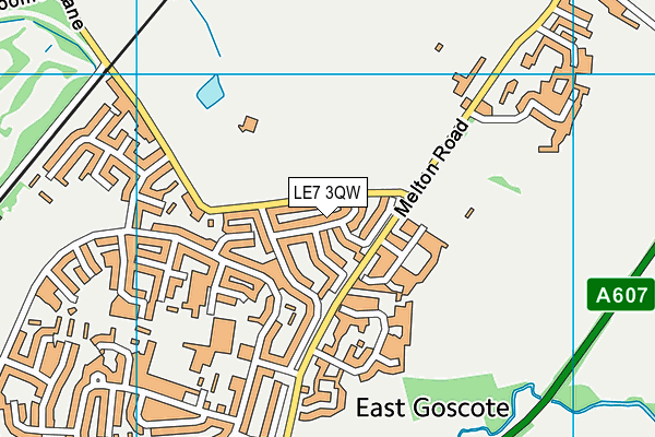 LE7 3QW map - OS VectorMap District (Ordnance Survey) LE7 3QW map - OS VectorMap District (Ordnance Survey)