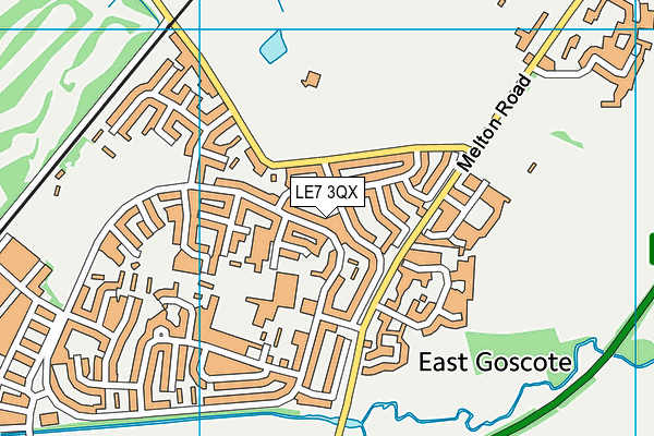 LE7 3QX map - OS VectorMap District (Ordnance Survey) LE7 3QX map - OS VectorMap District (Ordnance Survey)