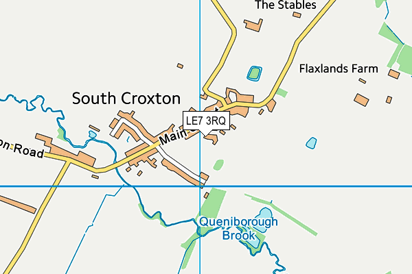 LE7 3RQ map - OS VectorMap District (Ordnance Survey)