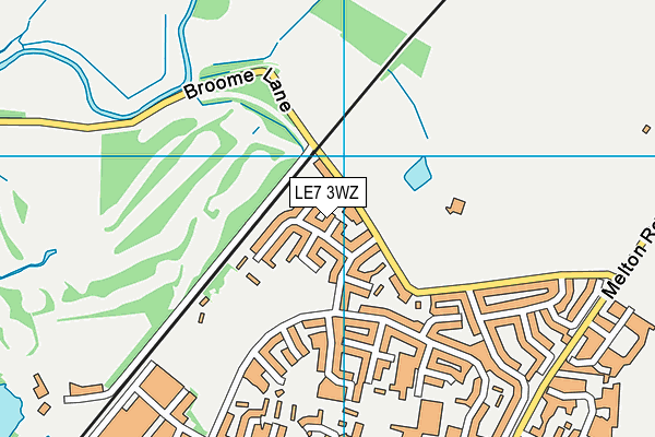 LE7 3WZ map - OS VectorMap District (Ordnance Survey) LE7 3WZ map - OS VectorMap District (Ordnance Survey)
