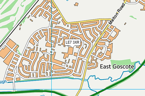 LE7 3XR map - OS VectorMap District (Ordnance Survey) LE7 3XR map - OS VectorMap District (Ordnance Survey)