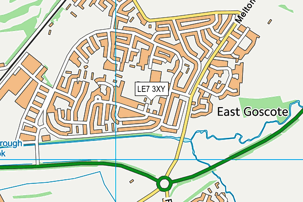 LE7 3XY map - OS VectorMap District (Ordnance Survey) LE7 3XY map - OS VectorMap District (Ordnance Survey)