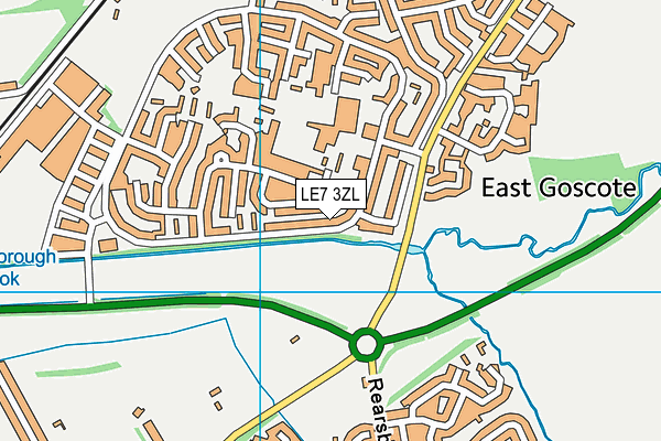 LE7 3ZL map - OS VectorMap District (Ordnance Survey) LE7 3ZL map - OS VectorMap District (Ordnance Survey)