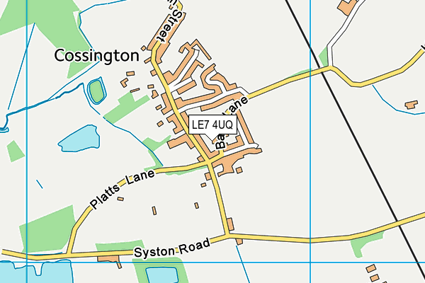 LE7 4UQ map - OS VectorMap District (Ordnance Survey) LE7 4UQ map - OS VectorMap District (Ordnance Survey)