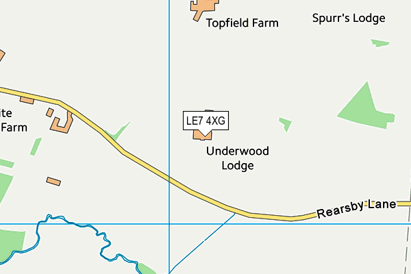 LE7 4XG map - OS VectorMap District (Ordnance Survey) LE7 4XG map - OS VectorMap District (Ordnance Survey)
