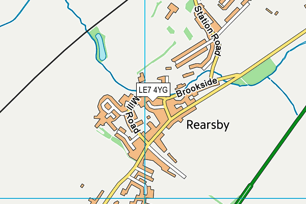 LE7 4YG map - OS VectorMap District (Ordnance Survey) LE7 4YG map - OS VectorMap District (Ordnance Survey)