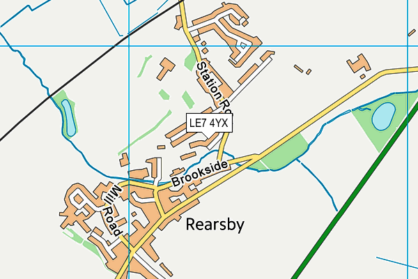 LE7 4YX map - OS VectorMap District (Ordnance Survey) LE7 4YX map - OS VectorMap District (Ordnance Survey)