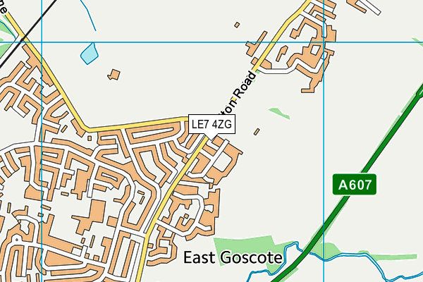 LE7 4ZG map - OS VectorMap District (Ordnance Survey) LE7 4ZG map - OS VectorMap District (Ordnance Survey)