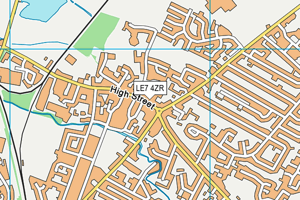 LE7 4ZR map - OS VectorMap District (Ordnance Survey) LE7 4ZR map - OS VectorMap District (Ordnance Survey)