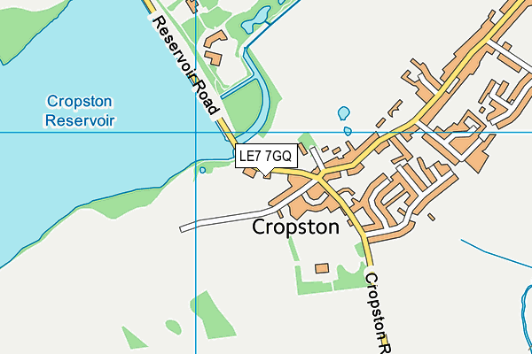 LE7 7GQ map - OS VectorMap District (Ordnance Survey) LE7 7GQ map - OS VectorMap District (Ordnance Survey)