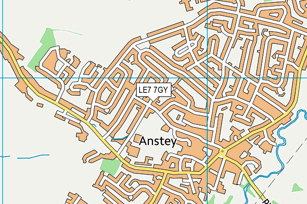 LE7 7GY map - OS VectorMap District (Ordnance Survey) LE7 7GY map - OS VectorMap District (Ordnance Survey)