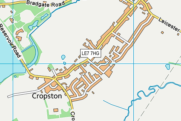LE7 7HG map - OS VectorMap District (Ordnance Survey) LE7 7HG map - OS VectorMap District (Ordnance Survey)