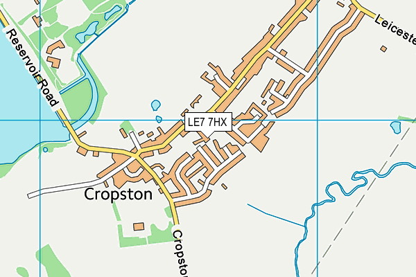 LE7 7HX map - OS VectorMap District (Ordnance Survey) LE7 7HX map - OS VectorMap District (Ordnance Survey)