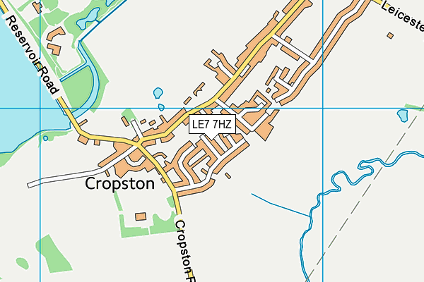 LE7 7HZ map - OS VectorMap District (Ordnance Survey) LE7 7HZ map - OS VectorMap District (Ordnance Survey)