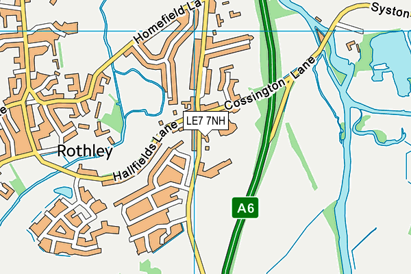 LE7 7NH map - OS VectorMap District (Ordnance Survey) LE7 7NH map - OS VectorMap District (Ordnance Survey)