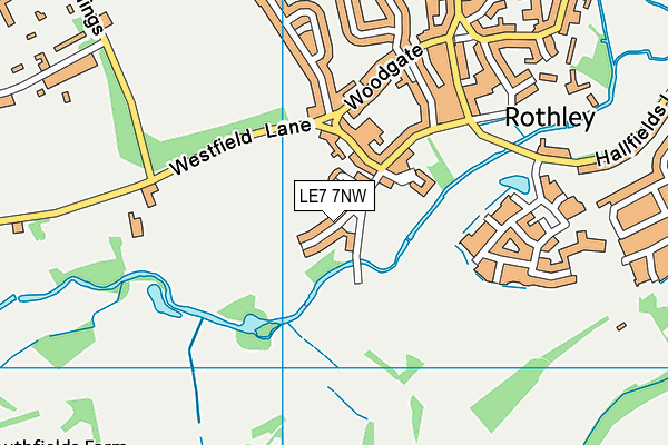 LE7 7NW map - OS VectorMap District (Ordnance Survey) LE7 7NW map - OS VectorMap District (Ordnance Survey)